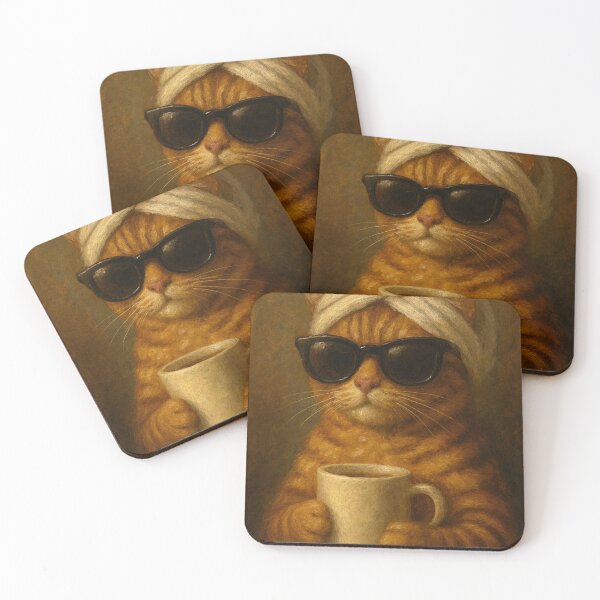 Item preview, Cool Cat Morning Ritual designed and sold by Nordo Studio.