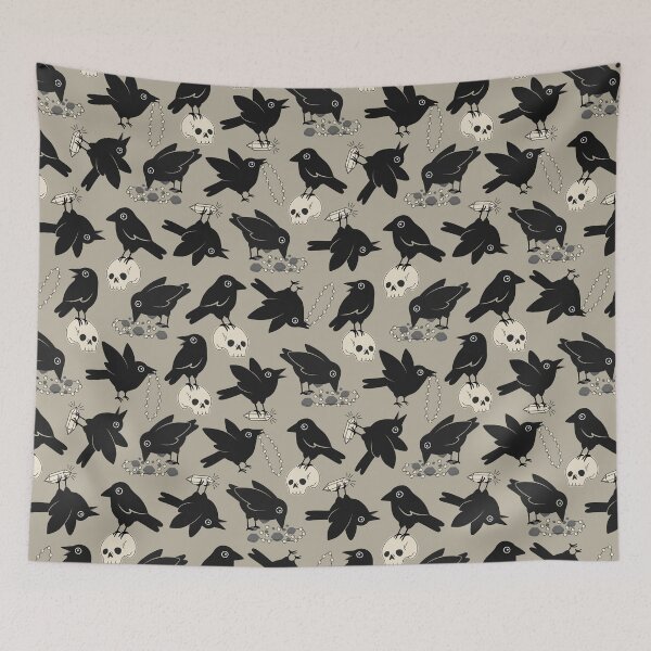 Item preview, Scavenging Crows [color: smoky sage] designed and sold by Becca Alessi.