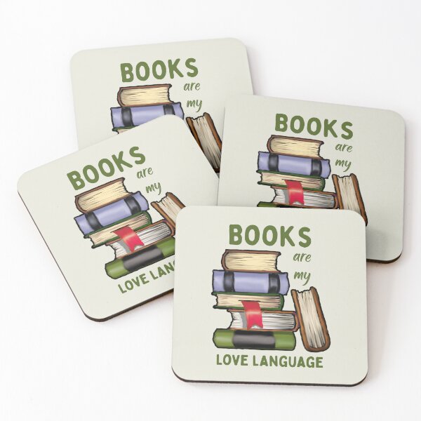 Item preview, BOOKS Are My Love Language, Illustration of Book Stack designed and sold by JoyfulWhimsy.