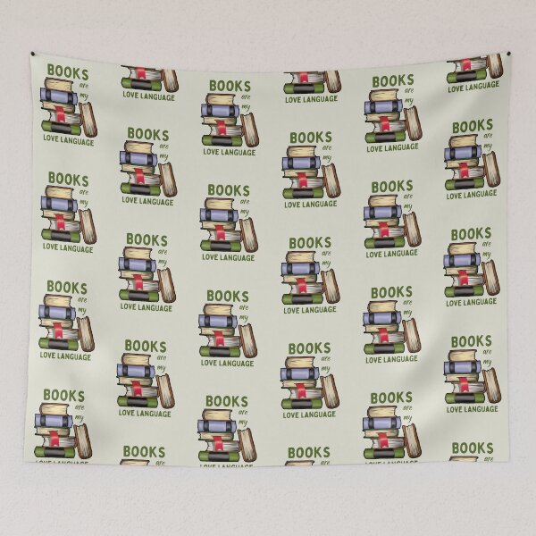 Item preview, BOOKS Are My Love Language, Illustration of Book Stack designed and sold by JoyfulWhimsy.