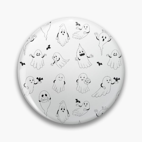 Item preview, Funny Ghost Pattern Black and White designed and sold by viktoriaart0303.