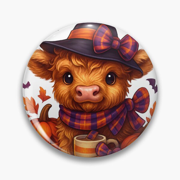 Item preview, Highland Cow Halloween Pumpkin Party designed and sold by WhiteDoveArt.