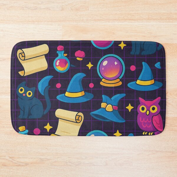 Item preview, Fantasy Wizard Magic Pattern with Cats and Potions designed and sold by Graphics4X.
