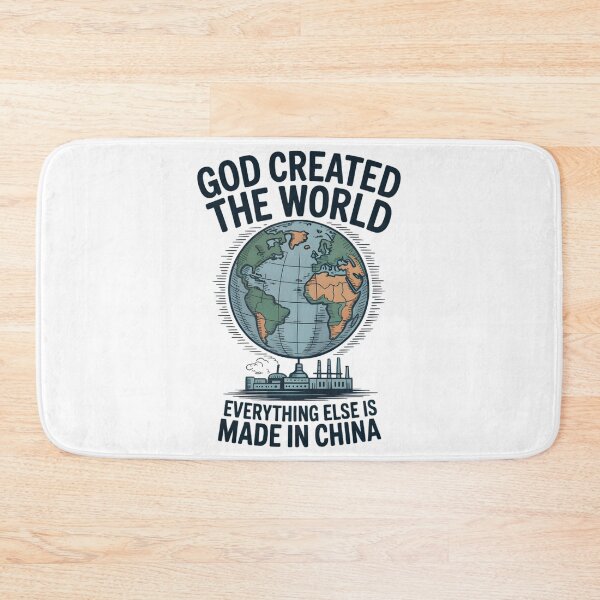 Item preview, God created the world. Everything else is made in China. designed and sold by PhrasePalette.