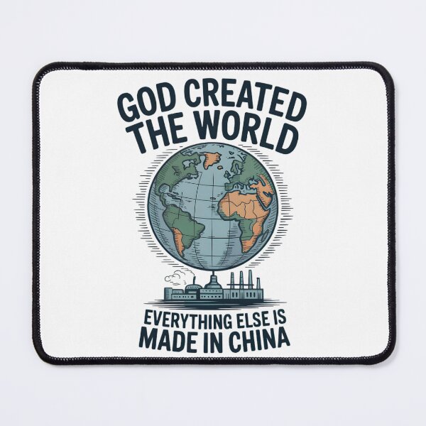 Item preview, God created the world. Everything else is made in China. designed and sold by PhrasePalette.