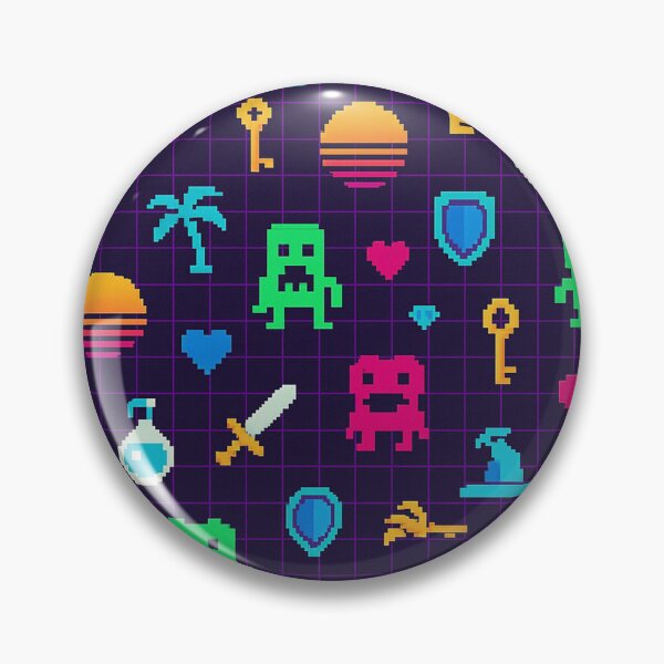 Item preview, Retro Pixel Dungeon Arcade Pattern designed and sold by Graphics4X.