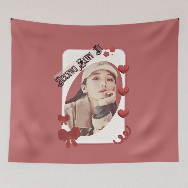 Item preview, Jung Eun-ji Kpop Solo Artist Card Red Aesthetic Collage Design designed and sold by AJUNICE STUDIO.