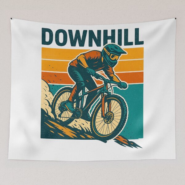 Item preview, Downhill Dynamic MTB Rider Artwork designed and sold by Qbi Cycle & Co. – Cycling Apparel & Accessories.