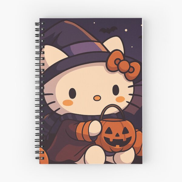 Item preview, Kawaii Halloween Witch Kitty with Pumpkins designed and sold by Heavenly-Cloudz.