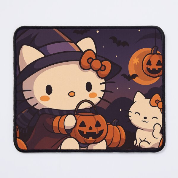 Item preview, Kawaii Halloween Witch Kitty with Pumpkins designed and sold by Heavenly-Cloudz.