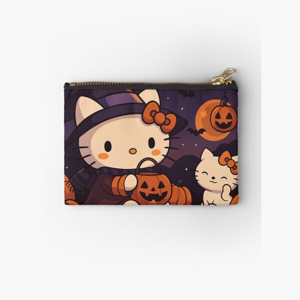 Item preview, Kawaii Halloween Witch Kitty with Pumpkins designed and sold by Heavenly-Cloudz.