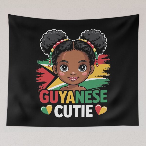 Item preview, Guyanese Cutie Girl Flag Colors Guyana Cultural Pride designed and sold by NUMAcreations.
