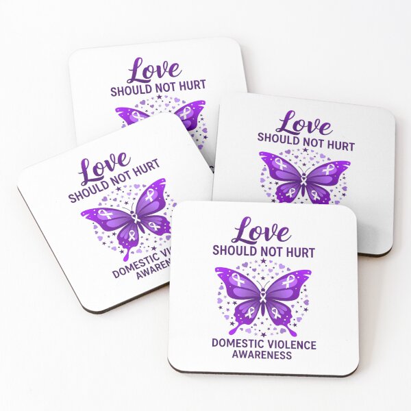 Item preview, Love Shouldn’t Hurt – Domestic Violence Awareness Purple Ribbon Design designed and sold by Teetreasure2.