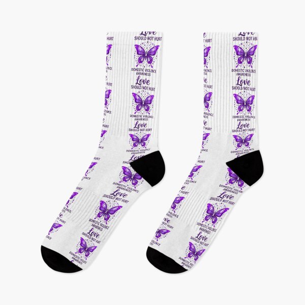 Item preview, Love Shouldn’t Hurt – Domestic Violence Awareness Purple Ribbon Design designed and sold by Teetreasure2.