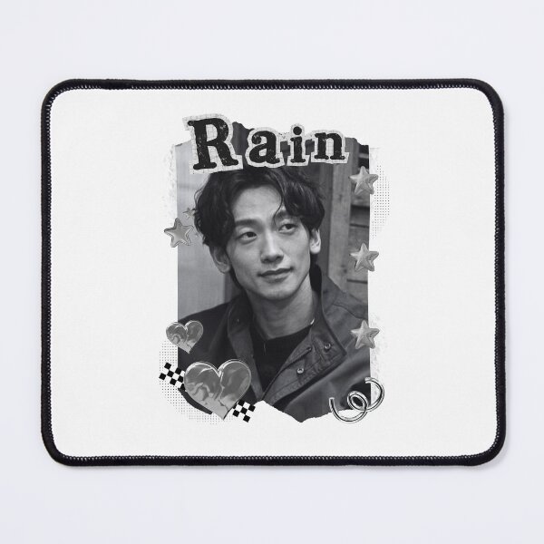 Item preview, Rain Jung Ji-hoon Kpop Solo Artist Black and White Collage Digital Art Portrait designed and sold by AJUNICE STUDIO.