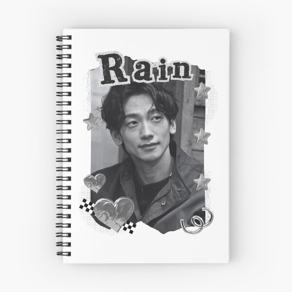 Item preview, Rain Jung Ji-hoon Kpop Solo Artist Black and White Collage Digital Art Portrait designed and sold by AJUNICE STUDIO.