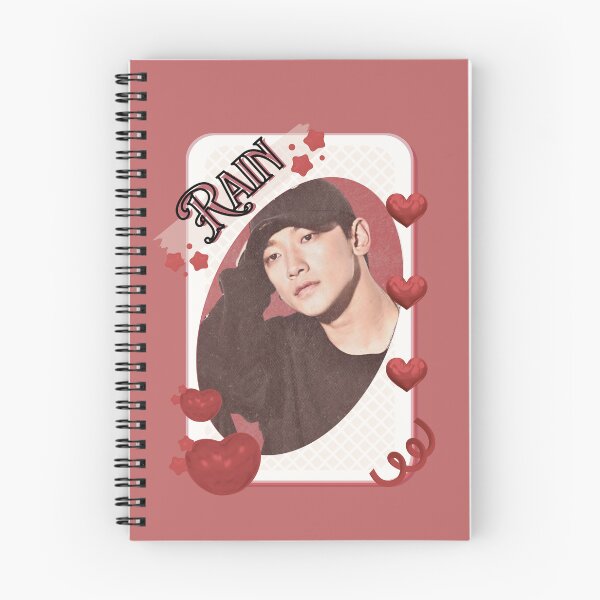 Item preview, Rain Jung Ji-hoon Kpop Solo Artist Card Red Aesthetic Collage Design designed and sold by AJUNICE STUDIO.
