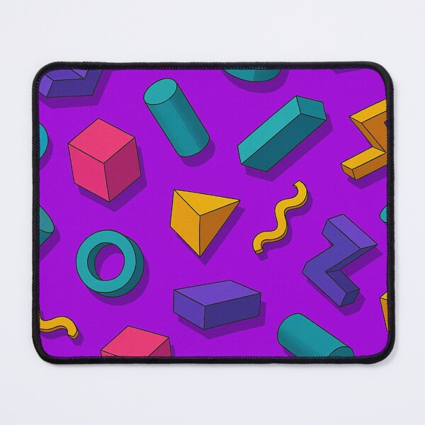 Item preview, Retro 3D Geometric Shapes Pattern Purple designed and sold by Graphics4X.