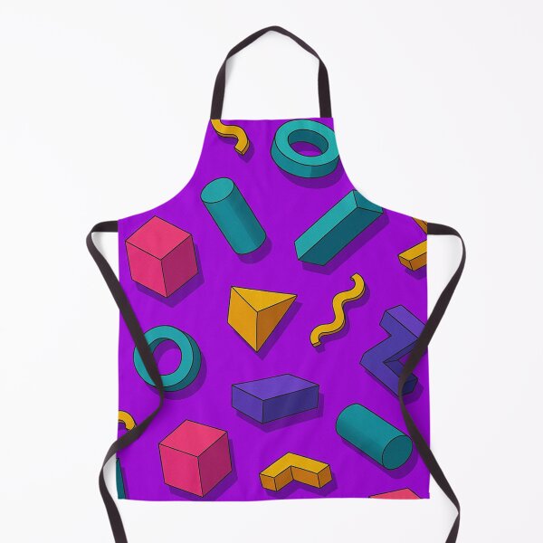 Item preview, Retro 3D Geometric Shapes Pattern Purple designed and sold by Graphics4X.