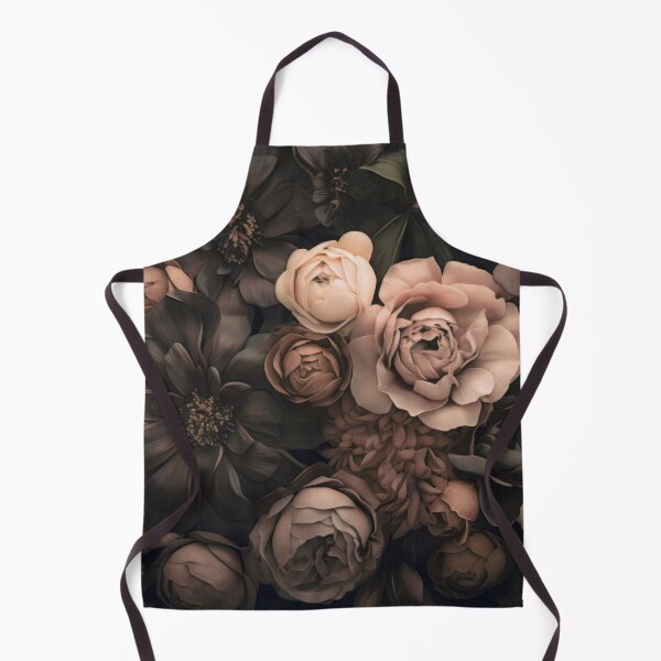Artikelvorschau, Opulente Barockblumen Moody Botanical Art Blush und Brown entworfen und verkauft von artsandsoul.