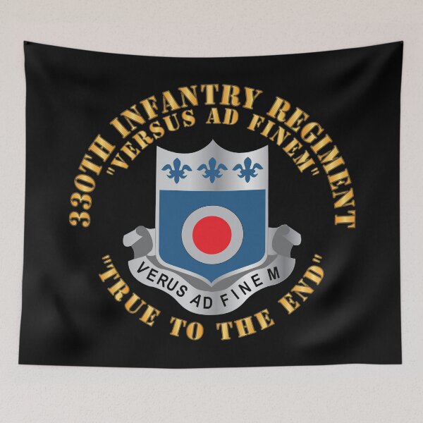 Item preview, Army - 330th Infantry Regiment - DUI - Versus Ad Finem - True to the End w Infantry Br X 300 designed and sold by Military Insignia Products.