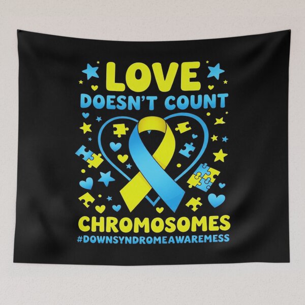 Item preview, Love Doesn’t Count Chromosomes | Down Syndrome Awareness Support Design designed and sold by Teetreasure2.