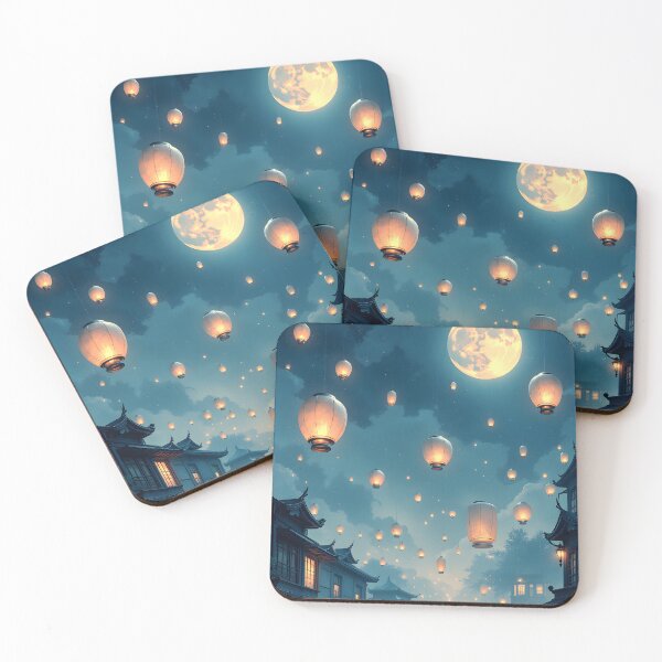 Item preview, Lanterns of the Moonlit Sky designed and sold by oanaunciuleanu.