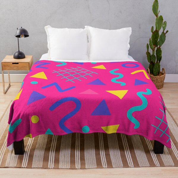 Artikelvorschau, Rosa Retro 80er 90er geometrisches Muster entworfen und verkauft von Graphics4X.