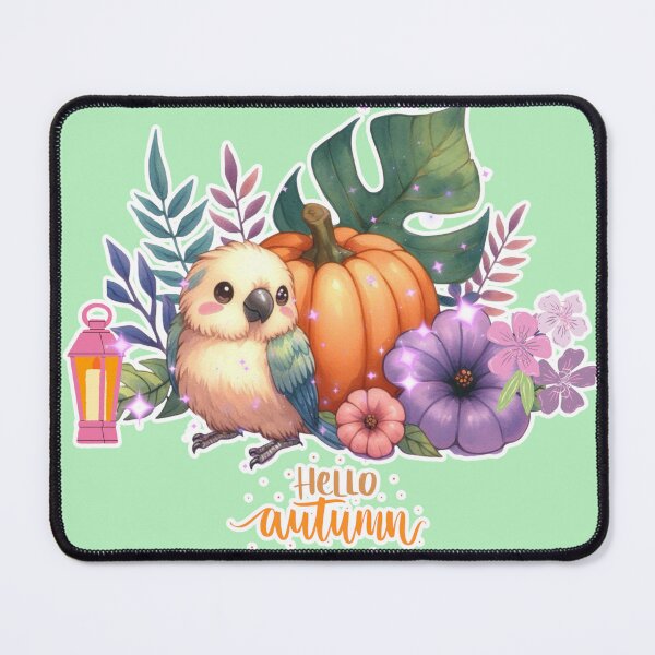 Item preview, Autumn Pumpkin Parrot – Cute Tropical Fall Bird Illustration designed and sold by Sugar Wisdom .
