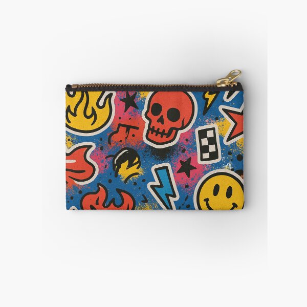 Item preview, Retro 80s 90s Skate Punk Sticker Pattern designed and sold by Graphics4X.