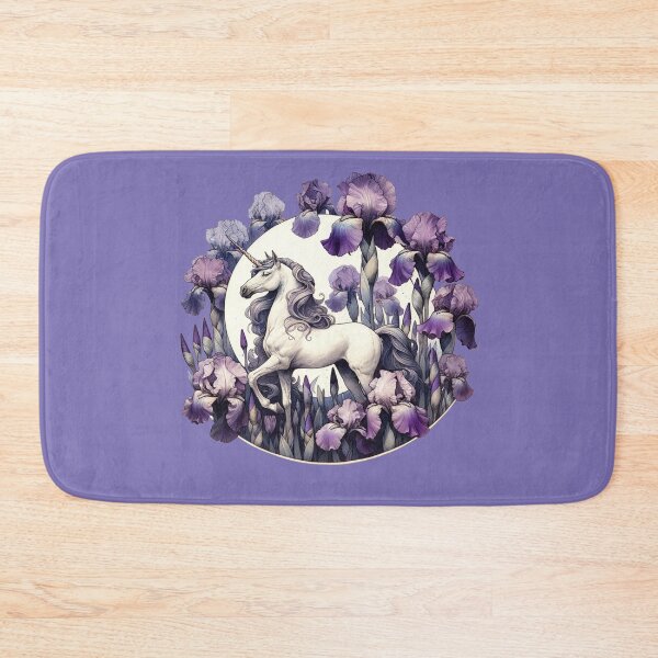 Item preview, Purple Unicorn Iris Flowers Fantasy Magical Floral Art Design designed and sold by FrictionMaxxing.