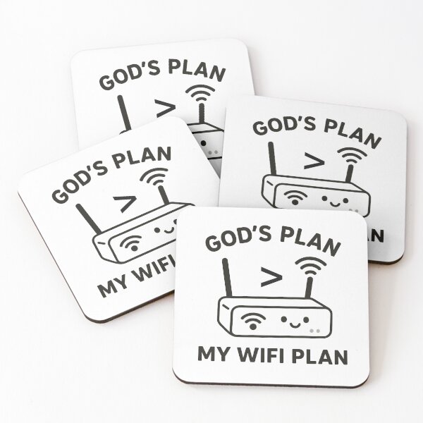 Item preview, God’s Plan > My WiFi Plan – Funny Christian Meme  designed and sold by Heavenly-Cloudz.