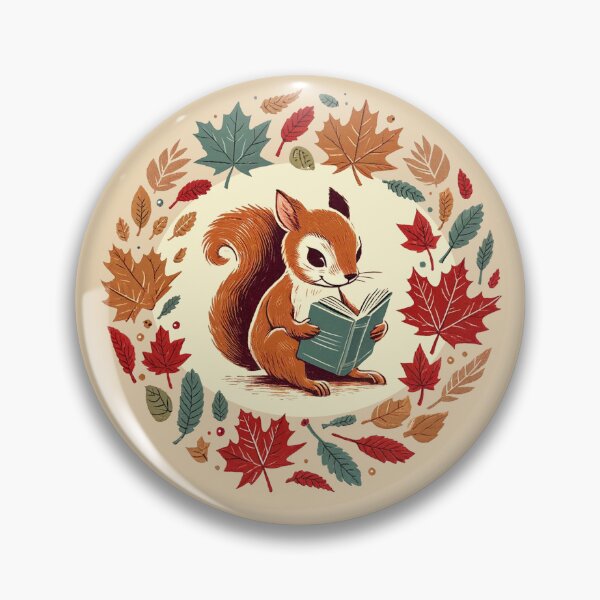 Item preview, Autumn Reading Squirrel designed and sold by FrictionMaxxing.