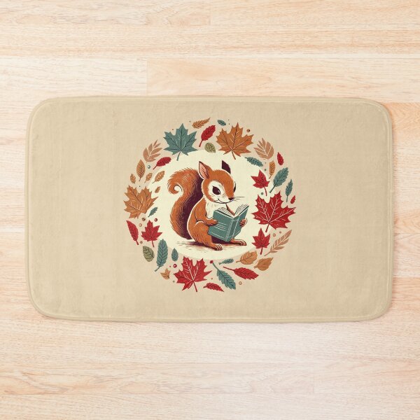 Item preview, Autumn Reading Squirrel designed and sold by FrictionMaxxing.