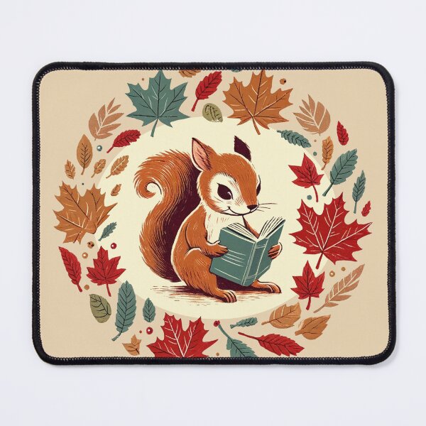 Item preview, Autumn Reading Squirrel designed and sold by FrictionMaxxing.