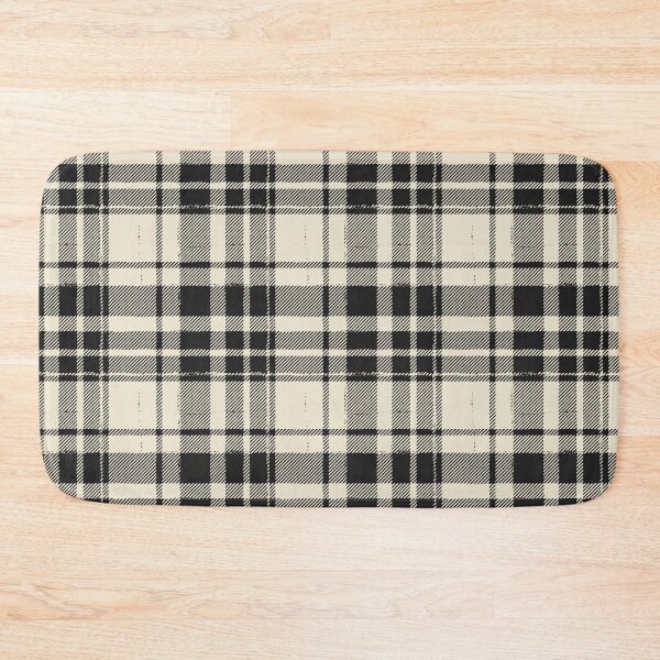 Item preview, Distressed Tartan Plaid [color: black and cream] designed and sold by Becca Alessi.