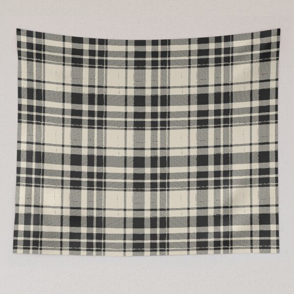 Item preview, Distressed Tartan Plaid [color: black and cream] designed and sold by Becca Alessi.