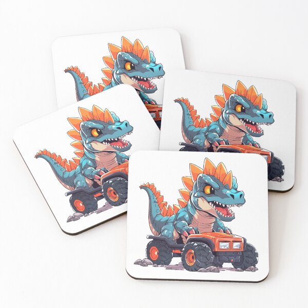 Item preview, Cute dinosaur in a monster truck designed and sold by JonysCreativeDesigns.