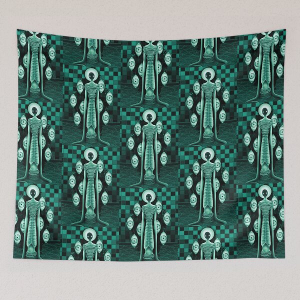 Item preview, Backrooms horror in teal designed and sold by FonsCordi.