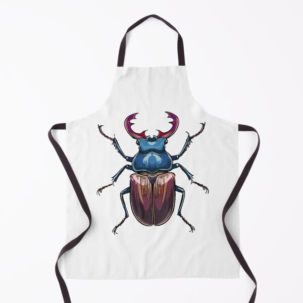 Item preview, European stag beetle, or greater stag beetle (Lucanus cervus) top view of large insect bug with big horns vector illustration, large insect with mandibles, top view. Bug species with big horns designed and sold by Danler.