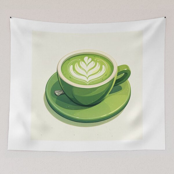Item preview, Matcha Latte Art in Green Cup designed and sold by LumoFreak.