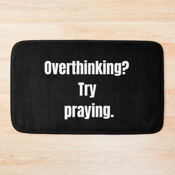 Item preview, Overthinking? Start Praying | Christian Minimalist Typography Shirt designed and sold by Illustrated Faith.