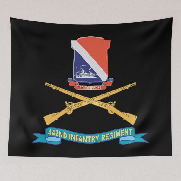 Item preview, Army - 442nd Infantry Regiment w Br - SSI - Ribbon X 300 designed and sold by Military Insignia Products.