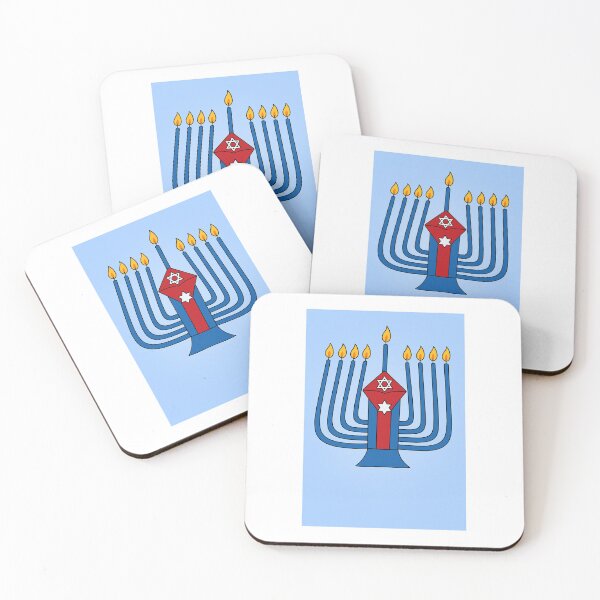 Item preview, Cuban Jewish Unity Menorah – Cuban Flag & Star of David Symbolism Art Print designed and sold by Fusion bros.