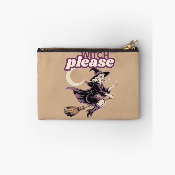 Item preview, Witch Please – Retro Vintage Halloween Witch on Broomstick designed and sold by RUNO LAB.