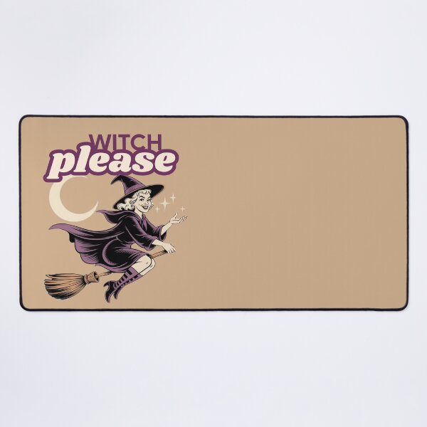 Item preview, Witch Please – Retro Vintage Halloween Witch on Broomstick designed and sold by RUNO LAB.