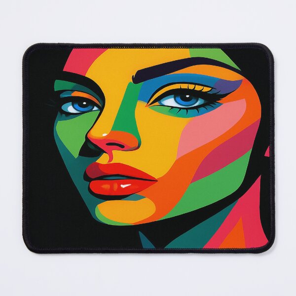 Item preview, Fragmented Glow – A Pop Art Portrait in Vivid Color. designed and sold by Alexzonartshop.