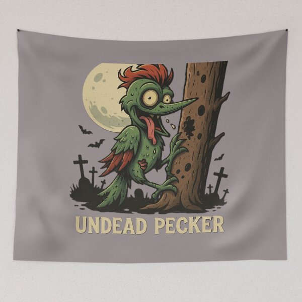 Item preview, Undead Pecker – Funny Zombie Woodpecker Halloween Design designed and sold by OxiSkor.