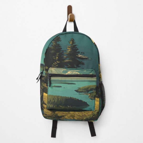 Item preview, Blue Hill Maine Retro Travel Art | Scenic Coastal Overlook Design designed and sold by TuncGK.
