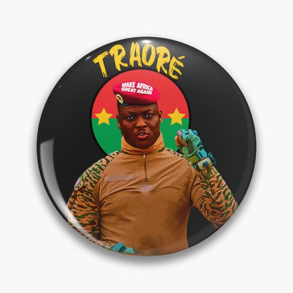 Item preview, Ibrahim Traore art - Burkina Faso president designed and sold by Youngkev-arts.
